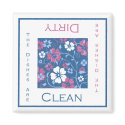 Floral Clean or Dirty Dishwasher Magnet by randomocity Floral Clean or Dirty Dishwasher Magnet