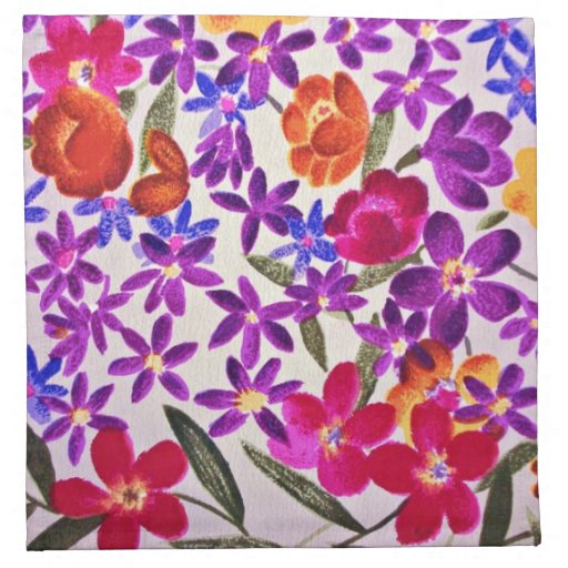 Floral cloth material cloth napkin