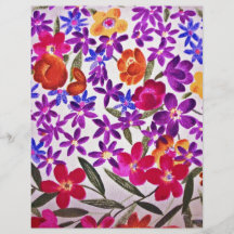 Floral cloth material flyer design