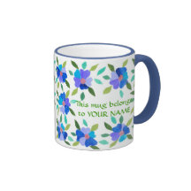 Floral Coffee Mug to Personalise