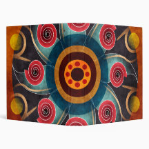 Floral Color Abstract Vector Art Binder