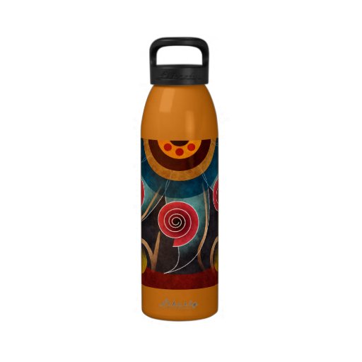 Floral Color Abstract Vector Art Bottle Water Bottles