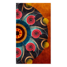 Floral Color Abstract Vector Art Business Card