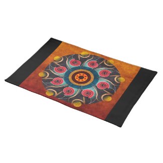 Floral Color Abstract Vector Art Placemat