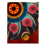 Floral Color Abstract Vector Art Postcard