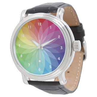Floral Color Wheel Design Watch