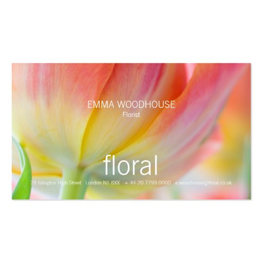 Floral - Colors of Spring Business Card (front side)