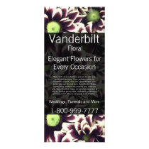 Floral Company Florist Gerber Daisy Rack Card rack cards