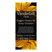 Floral Company Florist Gerber Daisy Rack Card rack cards