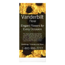 Floral Company Florist Yellow Daisy Rack Card rack cards by samack Floral Company Florist Yellow Daisy Rack Card rack cards