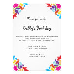 Floral Corners Birthday Party Invitation