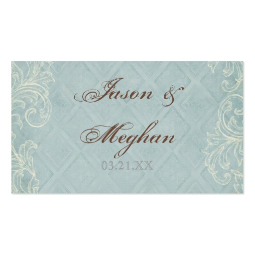 Floral Cottage by the Sea Shells Beachy Wedding Business Card Template (back side)