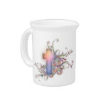 Floral Cross Beverage Pitchers