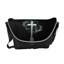 Floral Cross Courier Bags