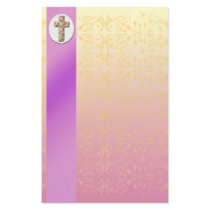 Floral Cross Elegant Pastel Stationery