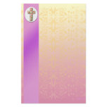 Floral Cross Elegant Pastel Stationery