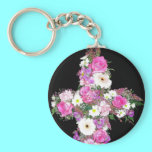 Floral Cross keychains
