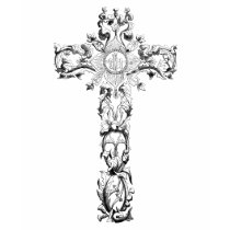 Floral cross ladies t-shirt