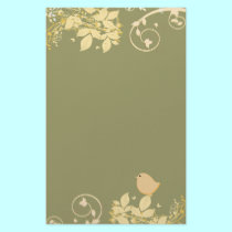 Floral & Cute Bird stationery