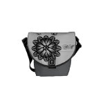 Floral damask mini Messenger bag with Monogram