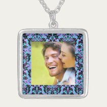 Floral Damask/ Photo necklaces