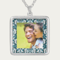 Floral Damask/ Photo necklaces