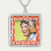 Floral Damask/ Photo necklaces