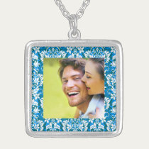 Floral Damask/ Photo necklaces