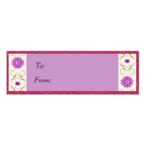 Floral Deco Gift Tag business cards by elenaind Floral Deco Gift Tag business cards