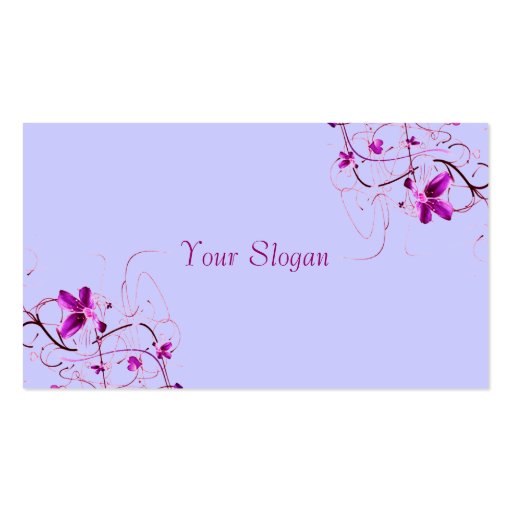 Floral Deco Profile Card Business Card Template (back side)