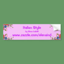 Floral Deco Promotional Bumper Sticker bumper stickers by elenaind Floral Deco Promotional Bumper Sticker bumper stickers
