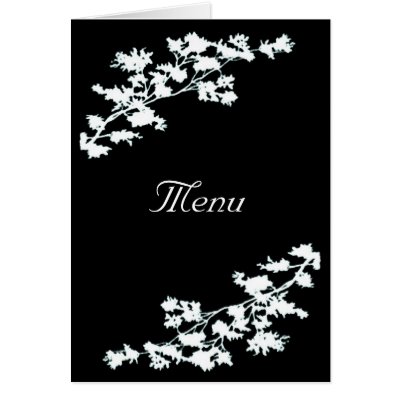 Floral Deco Wedding Menu Card by elenaind Elegant floral decoration on 