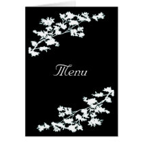 Floral Deco Wedding Menu Card