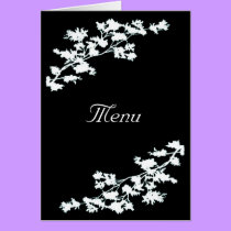 Floral Deco Wedding Menu Card by elenaind Floral Deco Wedding Menu Card