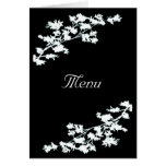 Floral Deco Wedding Menu Card