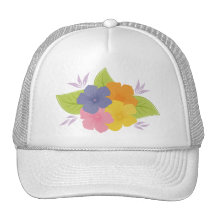 Floral Decor Mesh Hats