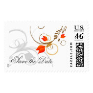 Floral Decor Postage Stamp stamp