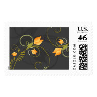 Floral Decor Postage Stamp stamp