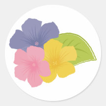 Floral Decor Round Sticker