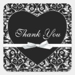 Floral Decorative Border Square Sticker