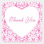 Floral Decorative Border Square Stickers