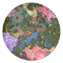 Floral Decorative Melamine Plate