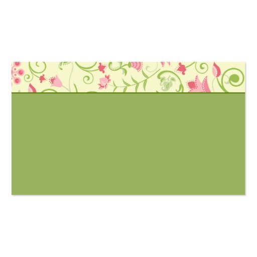 Floral Delight Business Card Templates (back side)