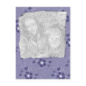 Floral Denim template postcards