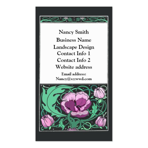 Floral Design Beardsley Business Card (front side)