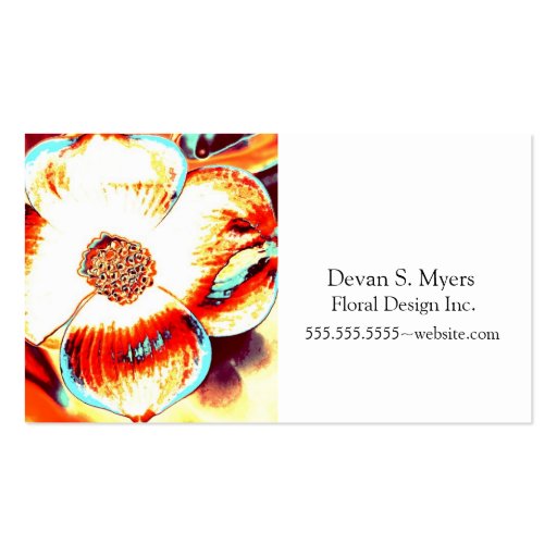 Floral Design Business Cards (back side)