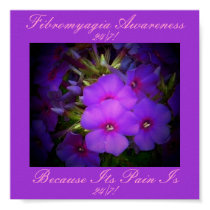 Floral Design-Fibromyalgia Awareness Poster posters