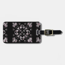 Floral Design Luggage Tag