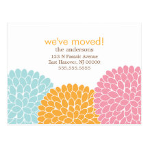 Floral Design Moving Announcements Postcards
