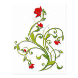 Floral design post card